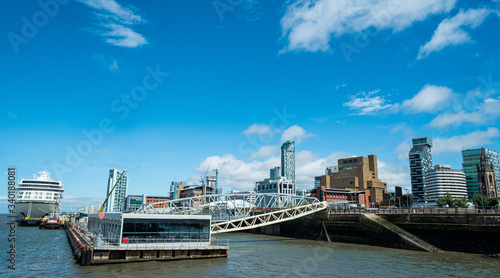 Liverpool ferry terminal from the River Mersey