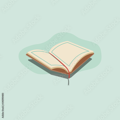 The Holy Qur'an flat illustration vector isolated background