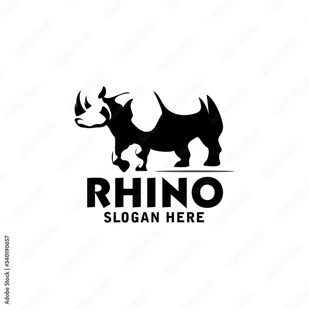 rhino logo vector design template rhino logo vector design template