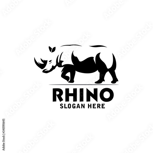 rhino logo vector design template