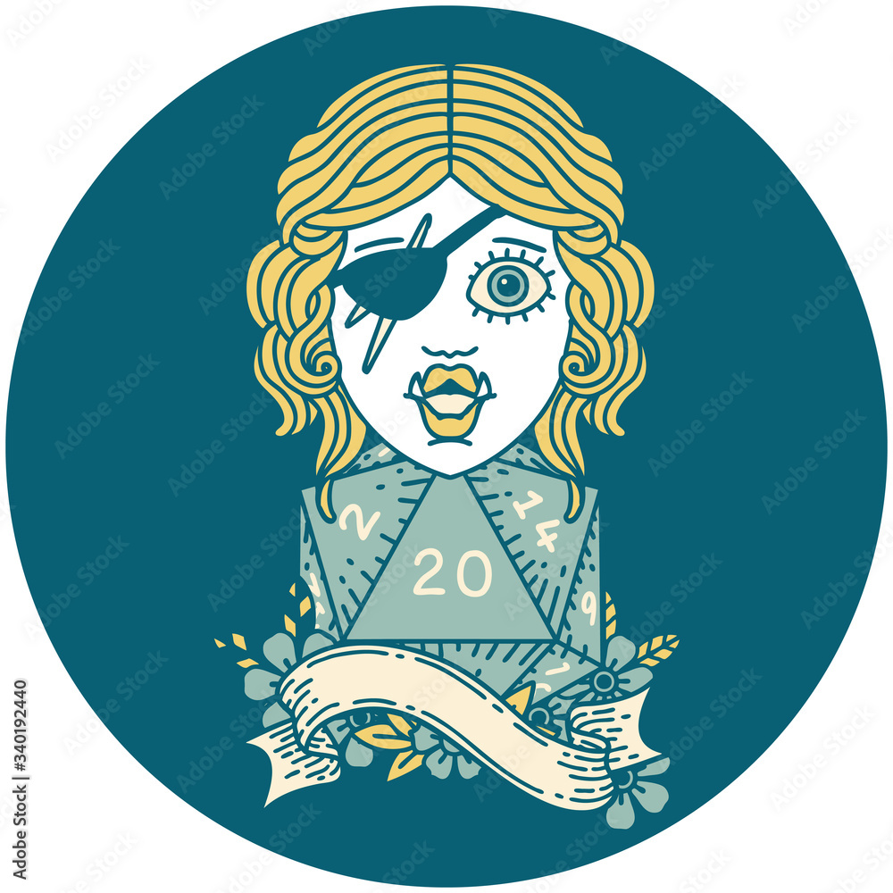 orc rogue character with natural twenty dice roll illustration orc rogue character with natural twenty dice roll illustration