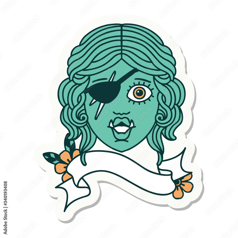 orc rogue character face sticker orc rogue character face sticker