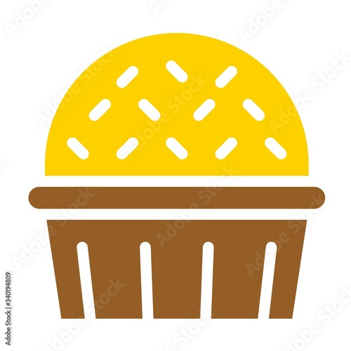 Cupcake or Muffin, Baked good vector icon