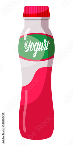 Yogurt in package isolated on white background
