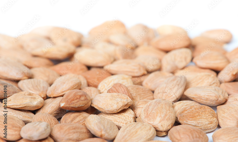 Background of peeled apricot kernels Background of peeled apricot kernels