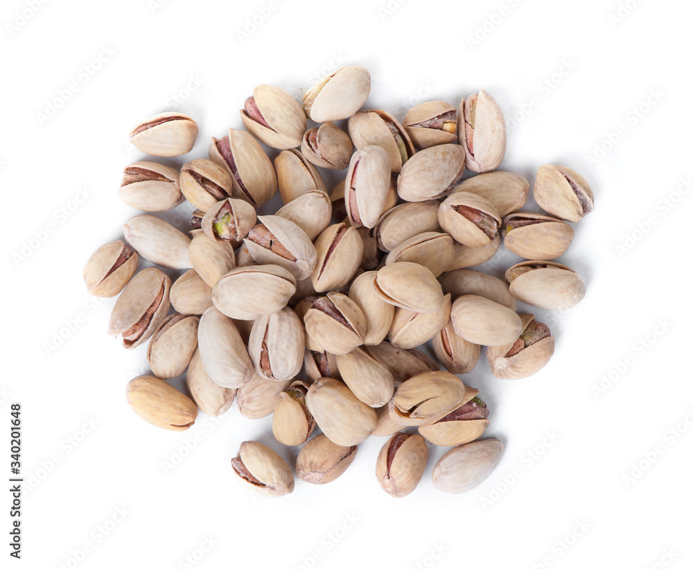 Heap of pistachios isolated Heap of pistachios isolated