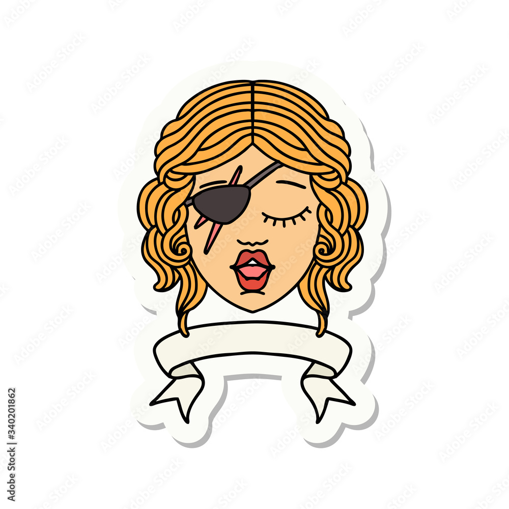 human rogue character with banner sticker human rogue character with banner sticker