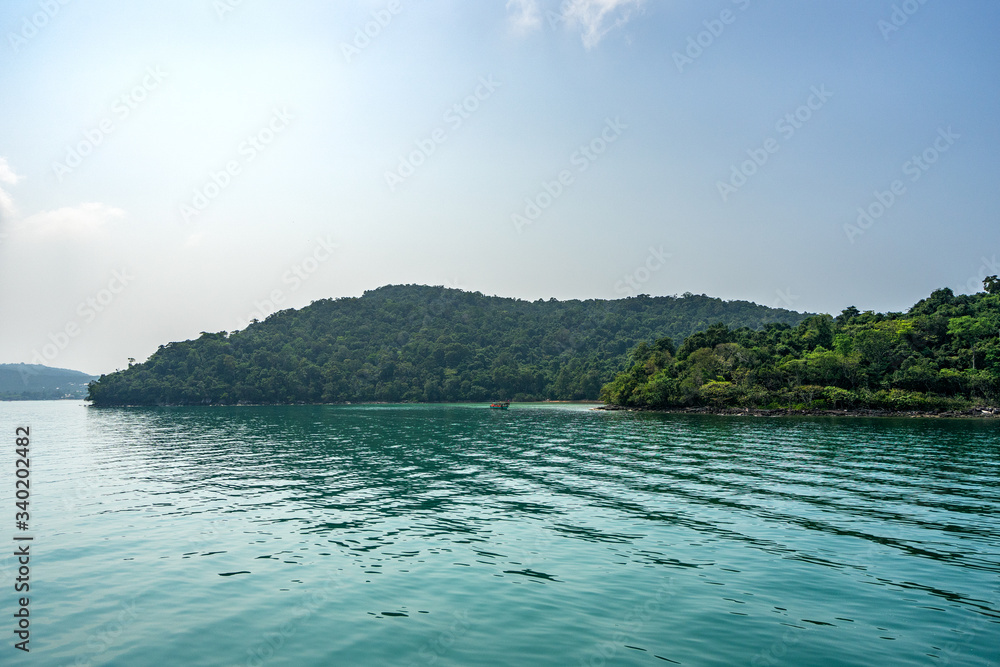 Beautiful beach and beautiful island, Koh Rong samloem island, Sihanoukville, Cambodia. 