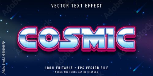 Editable text effect - outer space style