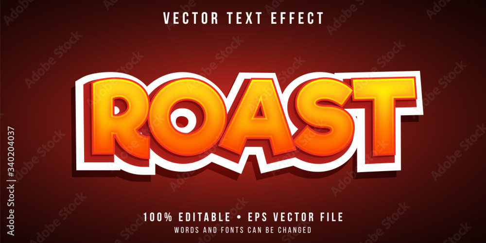 Editable text effect - roasted text style Editable text effect - roasted text style
