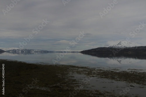 sunset, sky, sun, sunrise, nature, clouds, landscape, evening, light, sea, cloud, blue beautiful, horizon, red, sunlight, mountain view, ocean tromso tromsø water travel tourism sea coast nature 