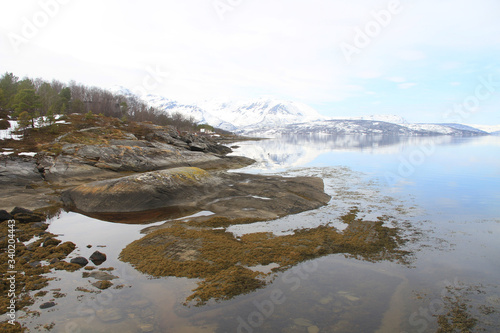 sunset, sky, sun, sunrise, nature, clouds, landscape, evening, light, sea, cloud, blue beautiful, horizon, red, sunlight, mountain view, ocean tromso tromsø water travel tourism sea coast nature 