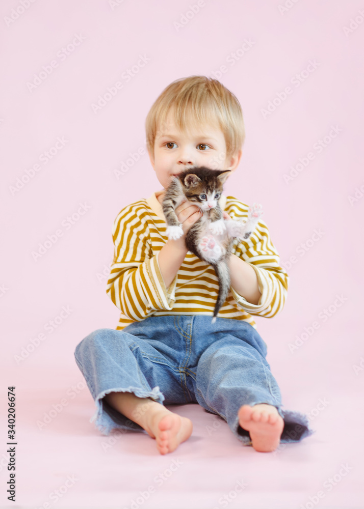 portrait of little model boy in studio portrait of little model boy in studio