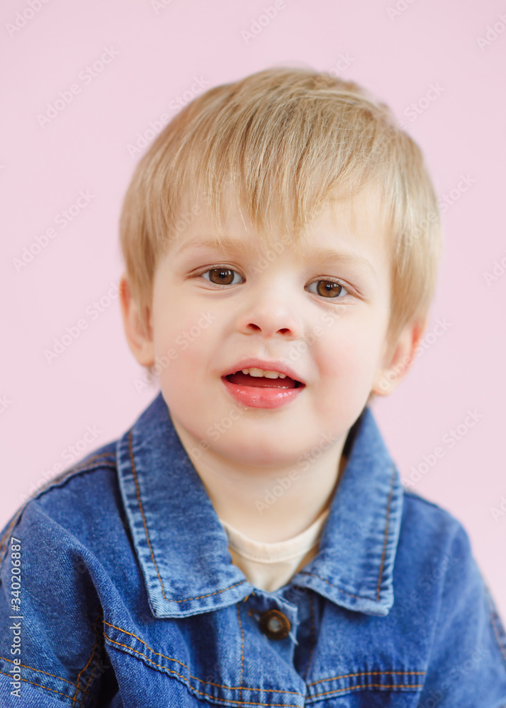 portrait of little model boy in studio portrait of little model boy in studio