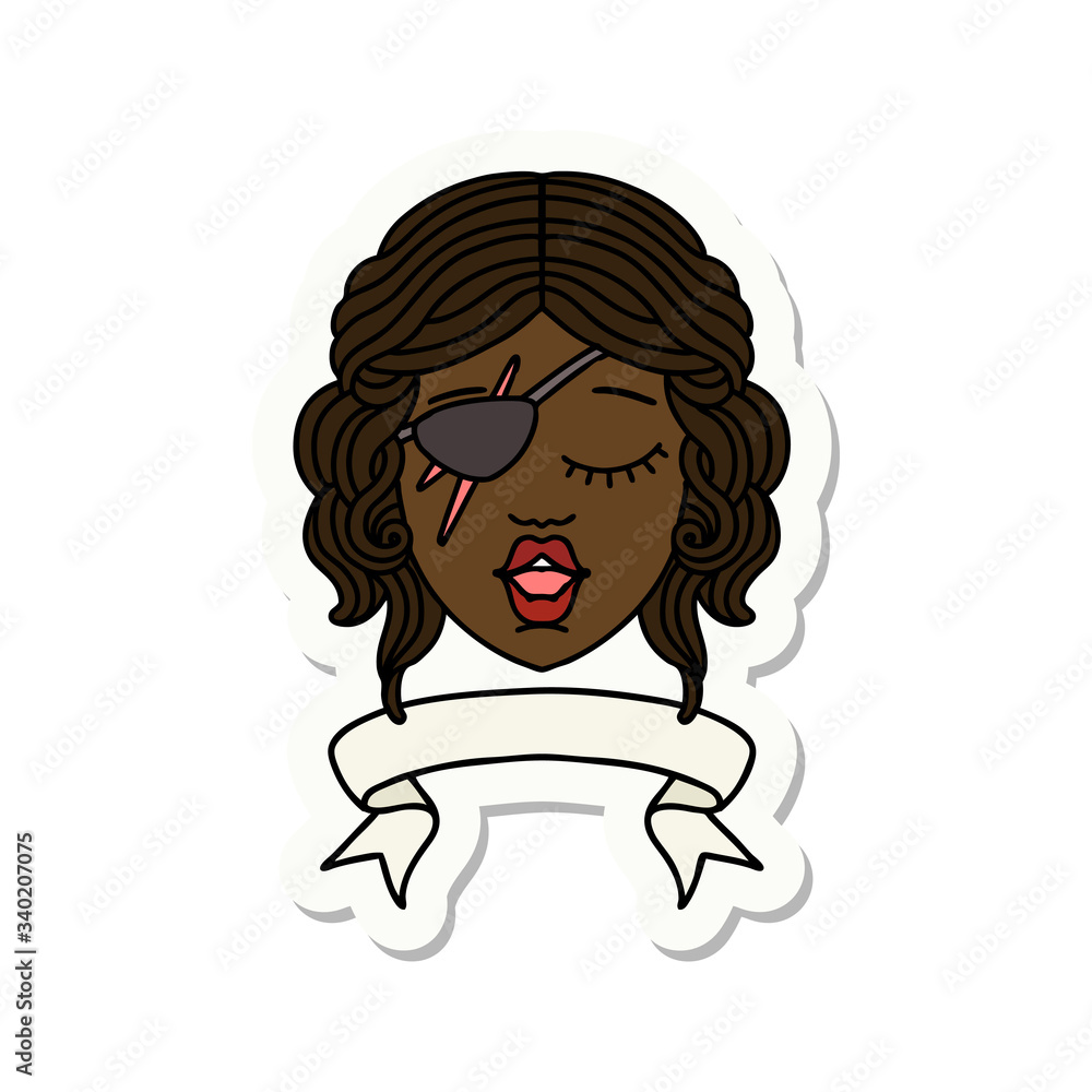 human rogue character with banner sticker human rogue character with banner sticker