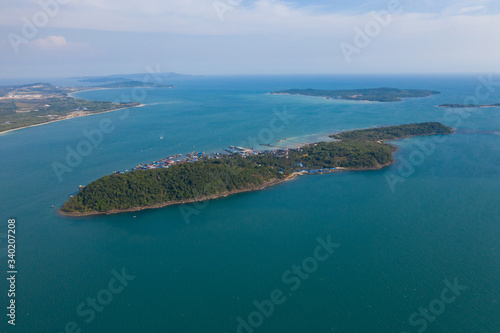 Panorama of viewpoint on King island in Cambodia