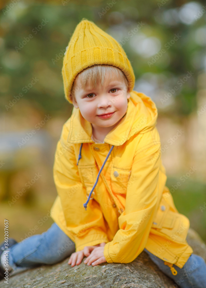 portrait of little model boy in nature portrait of little model boy in nature