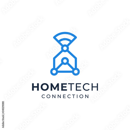 logo design modern advanced home connection technology