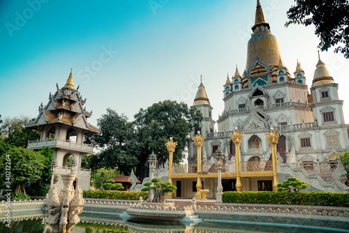 Buu Long pagoda has the unique combination of architectural style of India, Myanmar, Thailand and Vietnam, located at Ho Chi Minh city, Vietnam