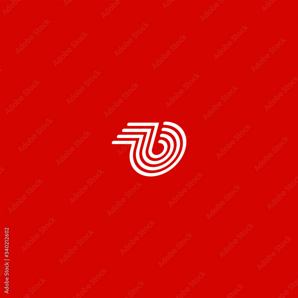 curved dash lines design initial B letter logo curved dash lines design initial B letter logo