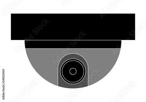 Icono de una cámara de videovigilancia en la calle.
