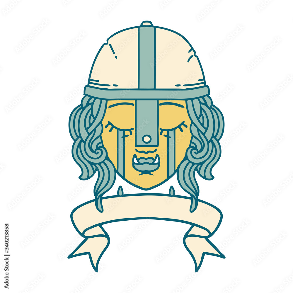 crying orc fighter character face illustration crying orc fighter character face illustration