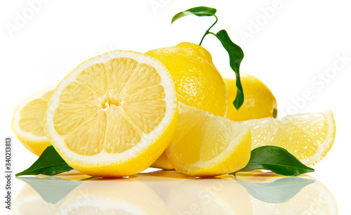Perfect Lemon Fruits on white Background