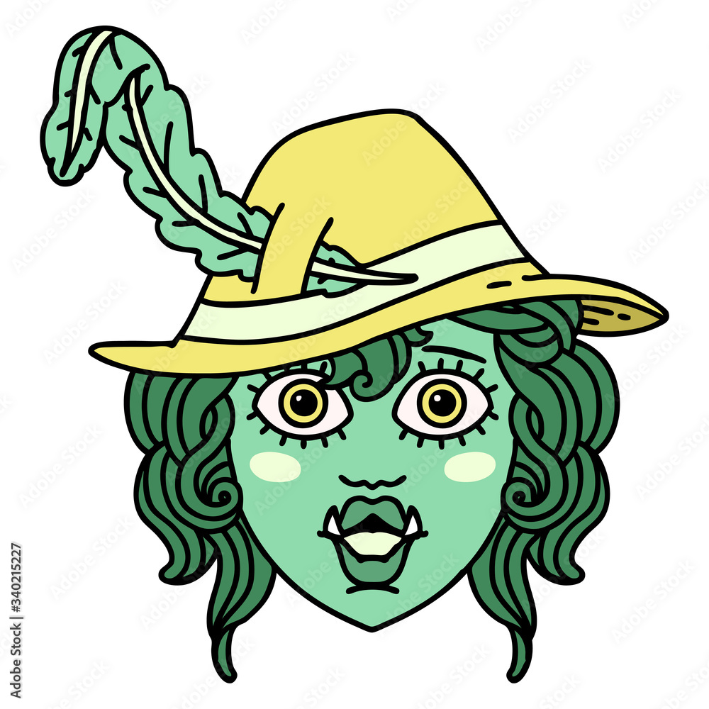 orc bard character illustration orc bard character illustration