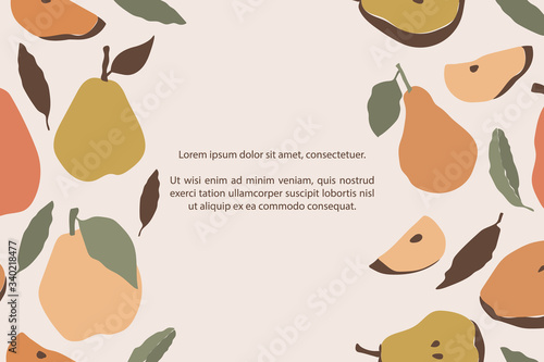 Pear classic background wit...