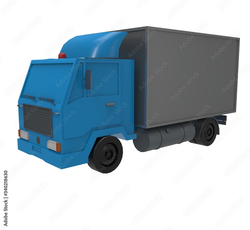 3d illustration of the cartoon truck
3d illustration of the cartoon truck
