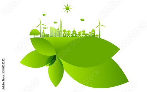 Ecology concept and Environmental ,Banner design elements for sustainable energy development, Vector illustration