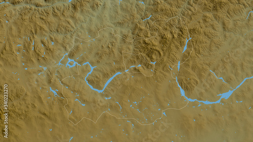 Töv, Mongolia - outlined. Physical photo