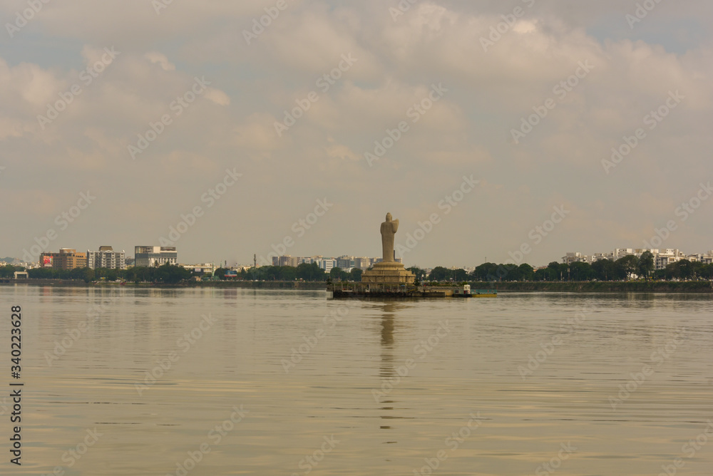 Buddha statue, Hussain sagar lake, Hyderabad, Telengana, India