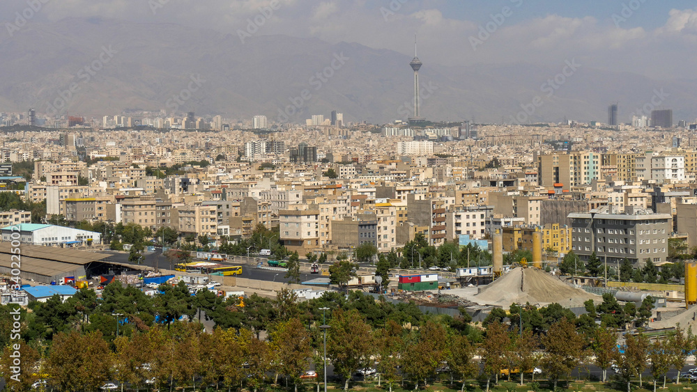 Aerial view of Teheran (Iran)