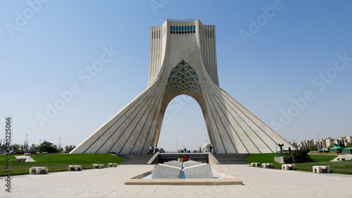 The Azadi Tower, formally Shahyad Tower, with an inverted Y-shaped structure was built in 1971 and inaugurated on October 16 of that yea. (Teheran / Iran) photo