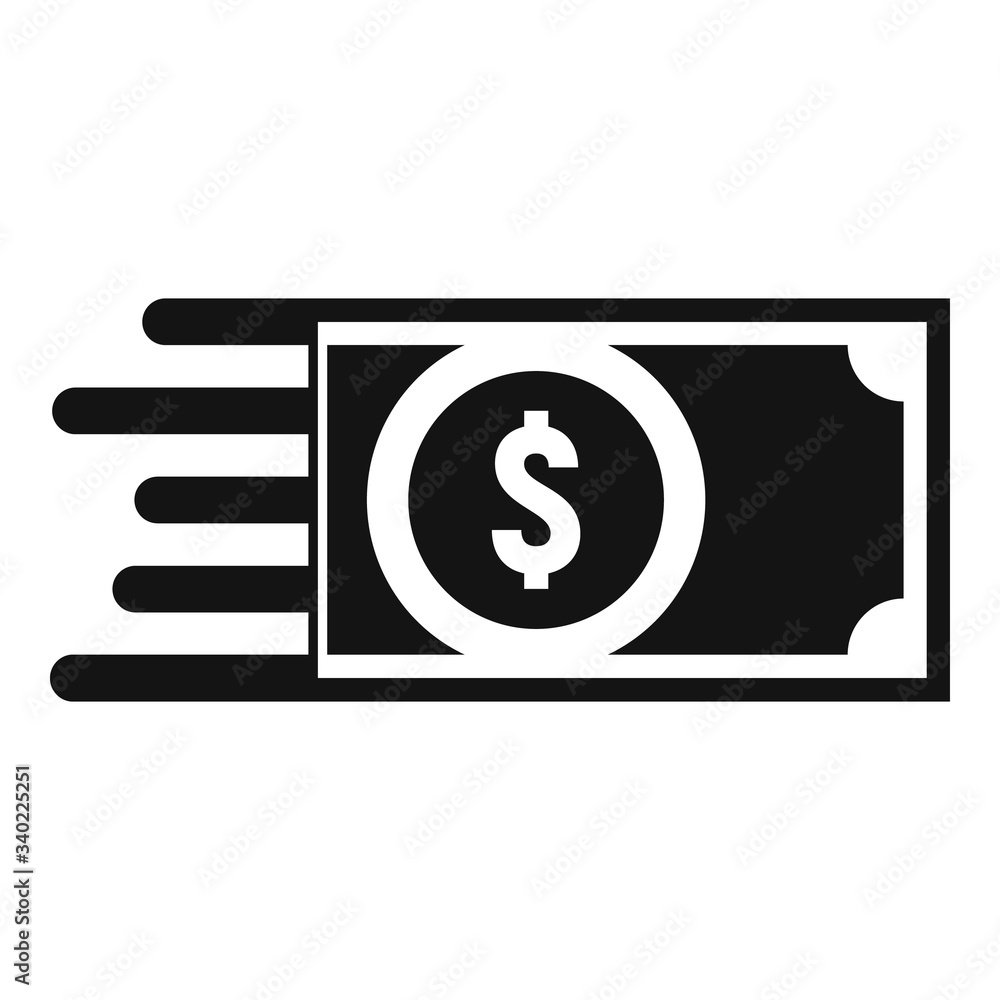 Fast money transfer icon. Simple illustration of fast money transfer vector icon for web design isolated on white background Fast money transfer icon. Simple illustration of fast money transfer vector icon for web design isolated on white background