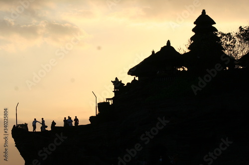 Sunset at the temple of Tanah Lot (Bali Island) Indonesia