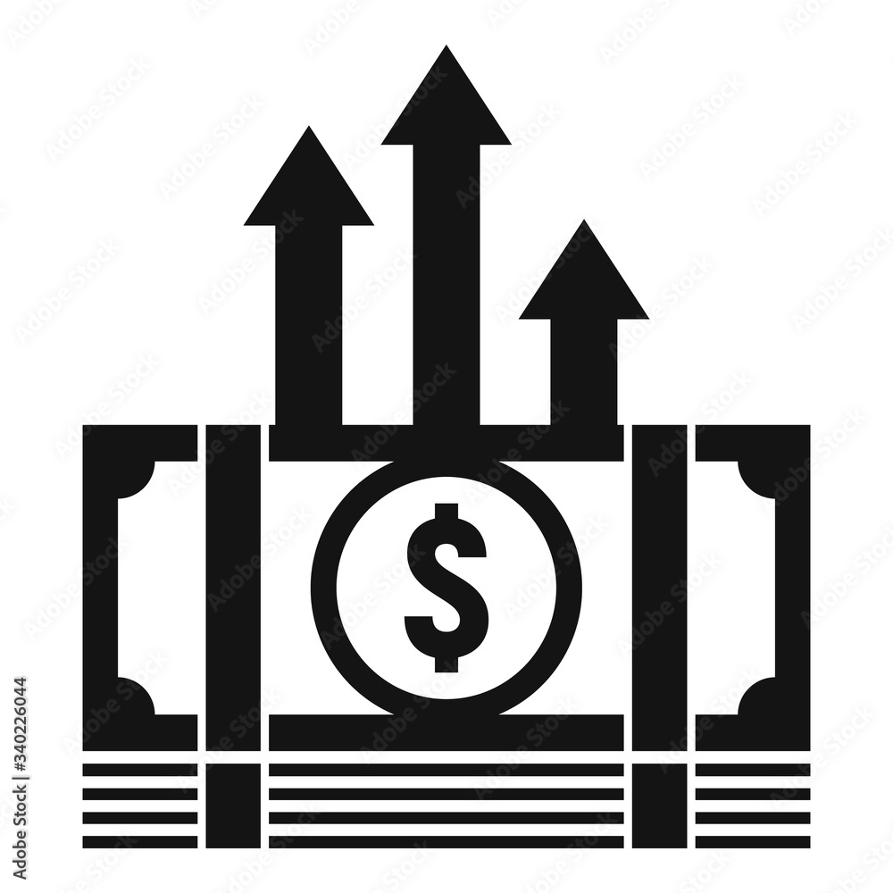 Cash pack money transfer icon. Simple illustration of cash pack money transfer vector icon for web design isolated on white background Cash pack money transfer icon. Simple illustration of cash pack money transfer vector icon for web design isolated on white background