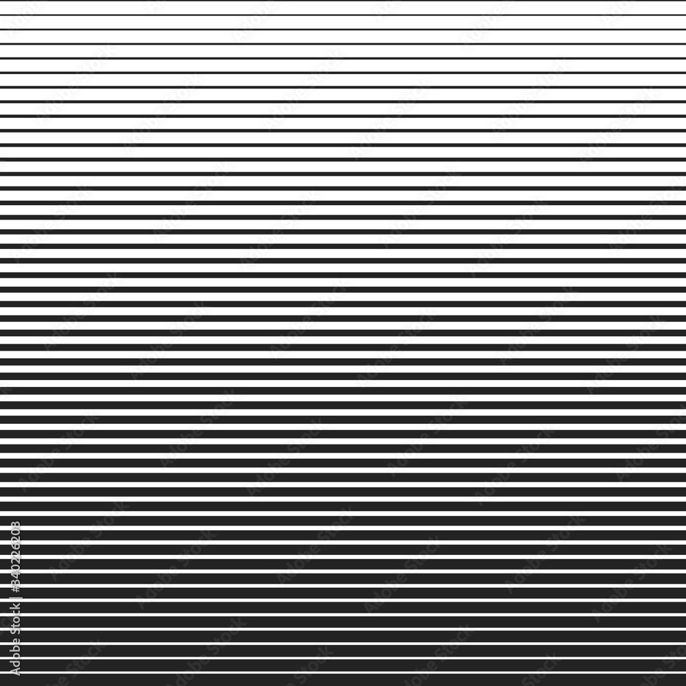 Line halftone pattern with gradient effect. Horizontal lines in black and white. Template for backgrounds and stylized textures. Stock Vector design element. Line halftone pattern with gradient effect. Horizontal lines in black and white. Template for backgrounds and stylized textures. Stock Vector design element.