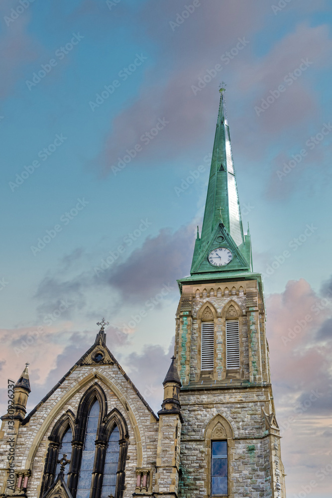 An old stone church in St John, Canada