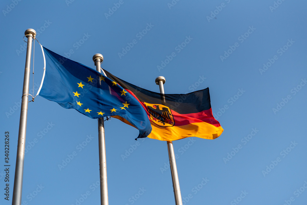 欧州旗とドイツ政府旗eu旗stock Photo Adobe Stock