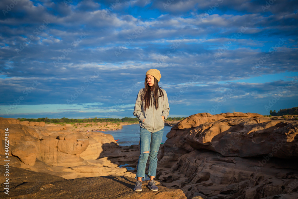 Naklejka premium Thailand, Hiking, Teenager, Above, Adventure