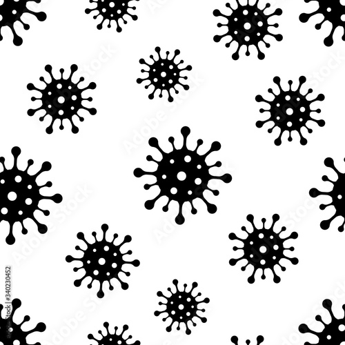 Pictogram image curfew illustration. Coronavirus. To stay home. Pattern