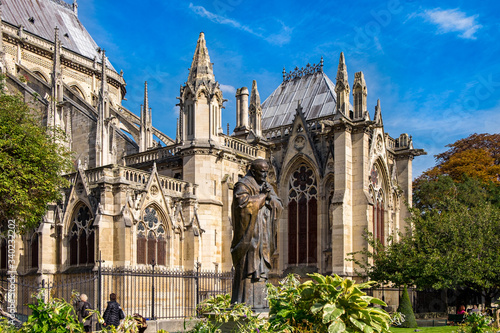 Notre Dame cathedral in Paris, France.