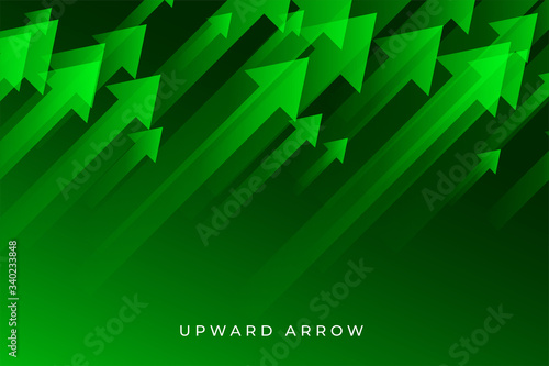 green business growth arrow showing upward trend
