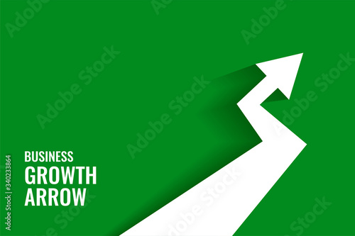 green growth arrow showing upward trend background