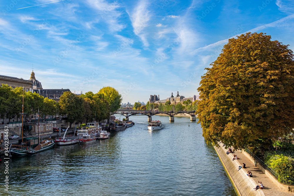 Pont des Arts bridge in Paris, France.