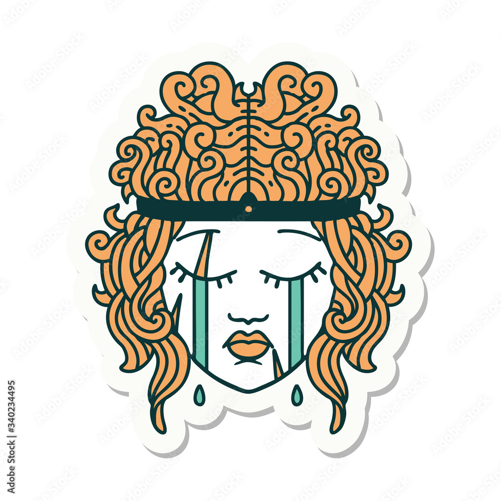 crying human barbarian sticker crying human barbarian sticker