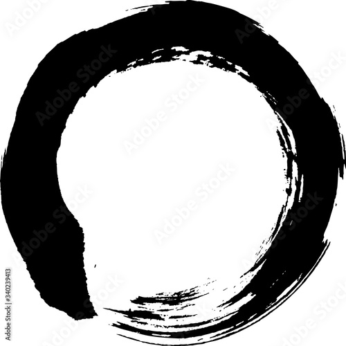 丸　円　黒　筆文字