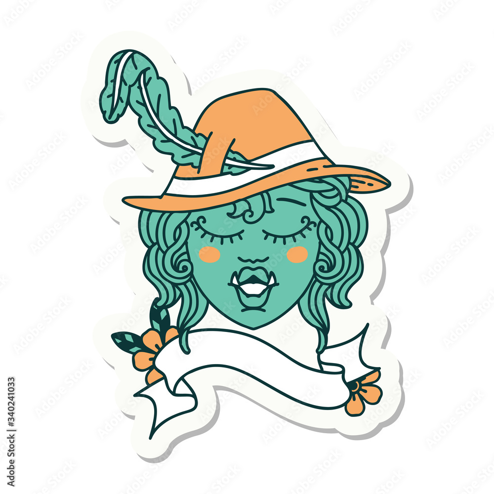 orc bard character sticker orc bard character sticker